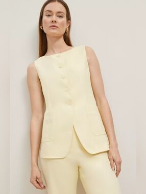 Ann Taylor Line Blend Long Vest Size 8